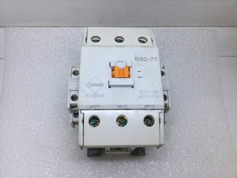 Benshaw RSC-75 Magnetic Contactor 70 Amp 600Vac Coil 120V