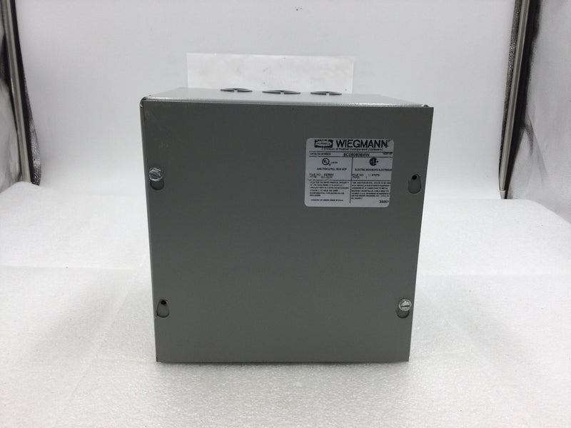 Hubbell-Wiegmann SC080806WW 8" x 8" x 6" Nema 1 Screw Cover Type Pull/Junction Box (New)