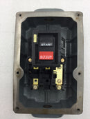 Square D 2510 MCR-1 Explosion Proof Starter Enclosure with 2510 MCO-1 Starter 115-230 VAC 2-3 HP (Missing Exterior On/Off Handle)