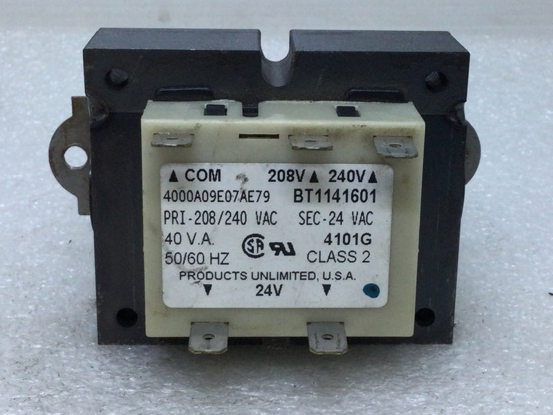 Products Unlimited 4000A09E07AE79 Transformer Primary 208/240VAV Secondary 24VAC
