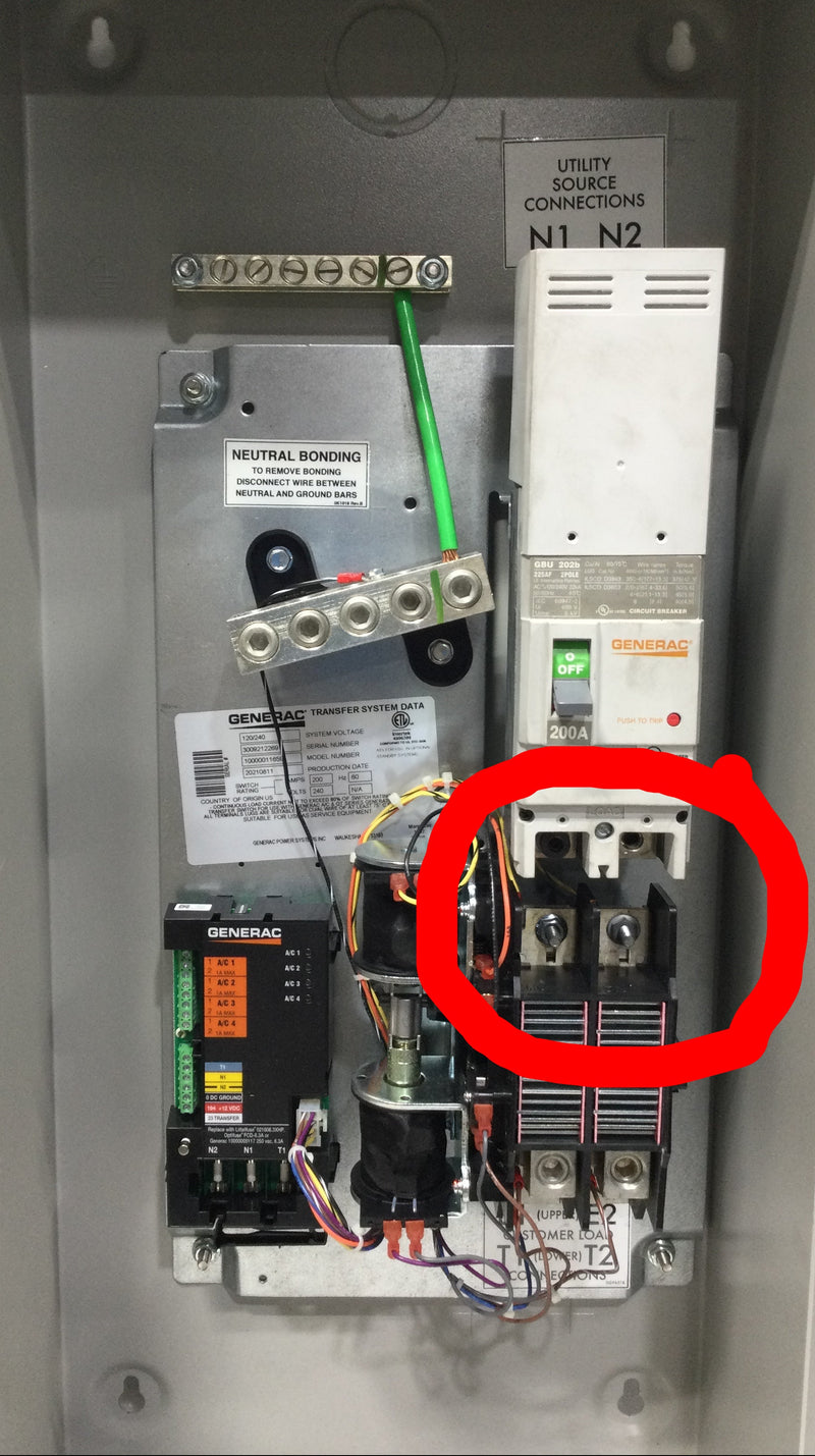 Generac 10000011659 200 Amp Single Phase 240V Transfer Switch 30 1/4" x 13 3/4"