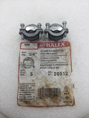 Halex 20512 3/4" Clamp/Romex Connector for NM Cable - Lot of 2