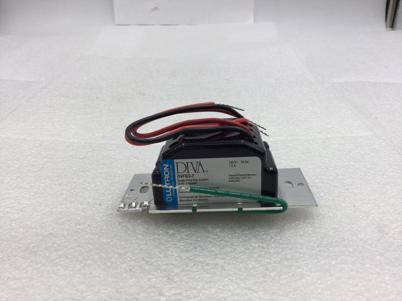 Lutron DVFSQ-F-WH 3 Speed Fan Control On/Off Toggle Switch with 3 Speed Slide Control 120 VAC 1.5 Amp