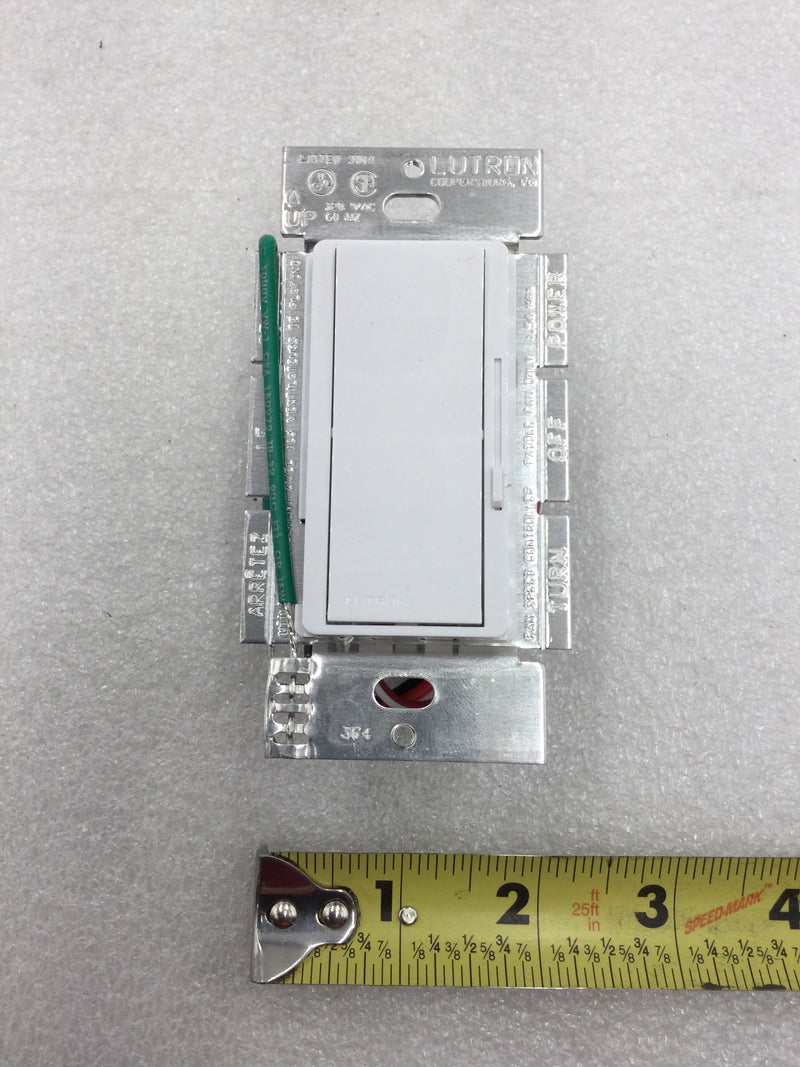 Lutron DVFSQ-F-WH 3 Speed Fan Control On/Off Toggle Switch with 3 Speed Slide Control 120 VAC 1.5 Amp