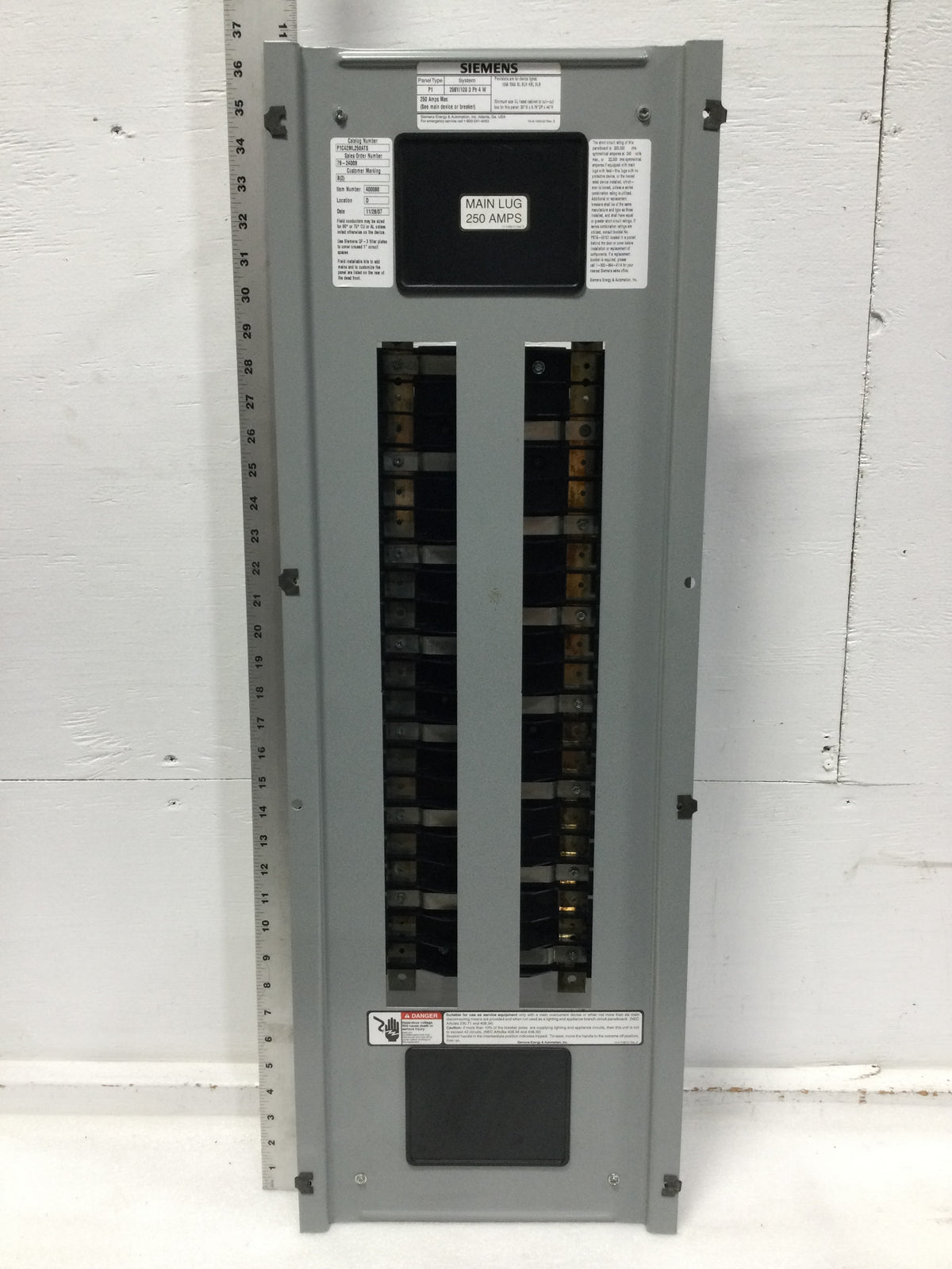Siemens P1C42ML250ATS 250A 42 Space 120/240V Guts & Dead Front 36 3/4