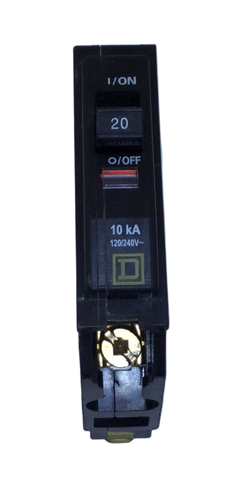 Square D QO120 circuit breaker 20 Amp 1 pole standard type plug in mount | UK Square D QO120 circuit breaker 20 Amp 1 pole standard type plug in mount | UK