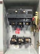 General Electric TH3361 30 Amp 3 Space 600V Fusible Safety Switch 12 5/8" x 9"