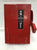 General Electric TH3361 30 Amp 3 Space 600V Fusible Safety Switch 12 5/8" x 9"