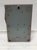 General Electric TH3361 30 Amp 3 Space 600V Fusible Safety Switch 12 5/8" x 9"