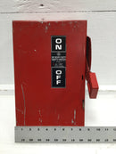 General Electric TH3361 30 Amp 3 Space 600V Fusible Safety Switch 12 5/8" x 9"