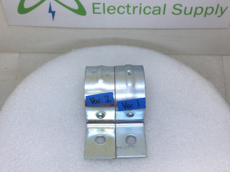 2" 1-Hole Ridged Conduit Strap Thin Wall Steel 2-TW