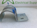 2" 1-Hole Ridged Conduit Strap Thin Wall Steel 2-TW