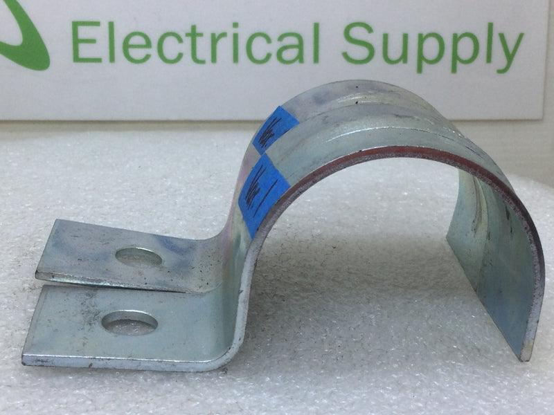 2" 1-Hole Ridged Conduit Strap Thin Wall Steel 2-TW