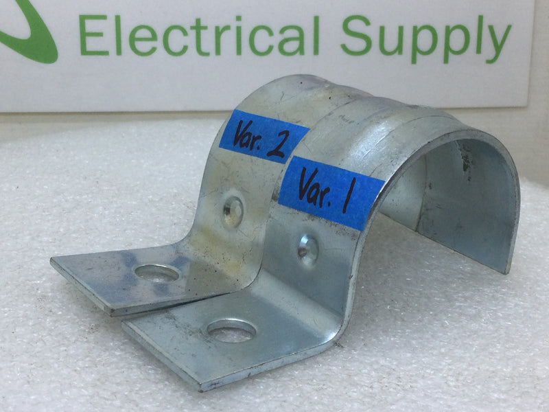 2" 1-Hole Ridged Conduit Strap Thin Wall Steel 2-TW