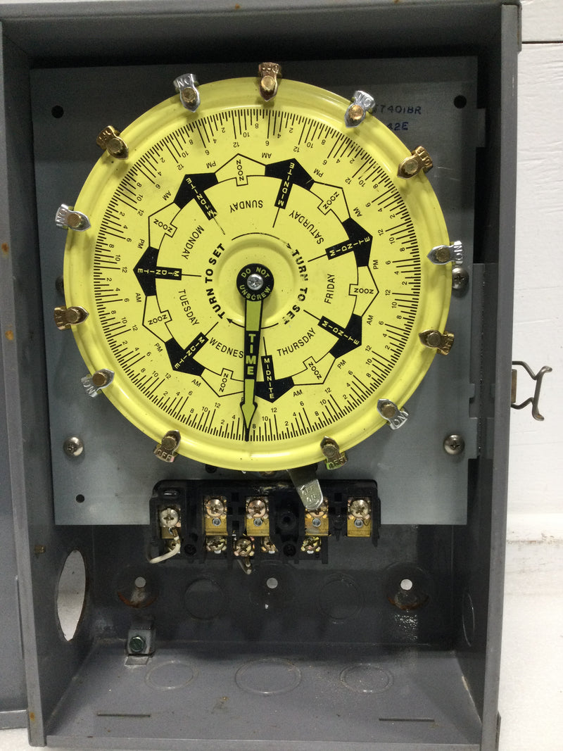 Intermatic T7401BR 40A 4P 120/480V Seven-Day Dial Time Switch 12 7/8" x 8 5/8"