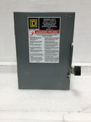 Square D DU321 30 Amp 3 Phase 240V Non-Fused Safety Switch 9 1/4"x 6 3/4"