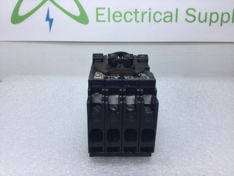 ITE Siemens Q24030 Type QT 40/30 Amp Quad Plug In Tandem Circuit Breaker