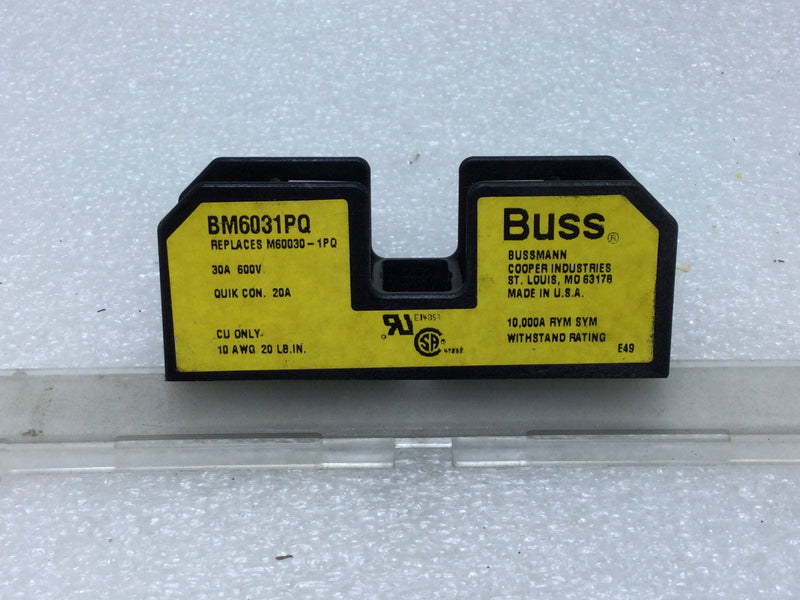 Bussmann/Cooper BM6031PQ Fuse Holder 30 Amp 600 Volt Single Pole