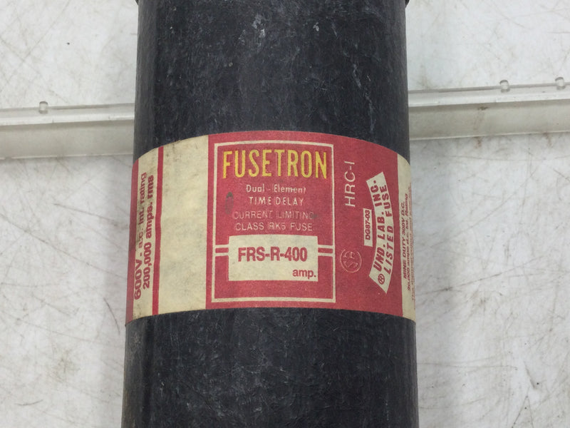 Bussmann/Fusetron FRS-R-400 400 Amp 600V Dual Element Time Delay Fuse Current Limiting Class RK5