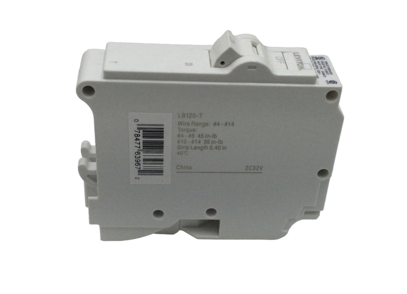 Leviton LB120-T 20 Amp 1 Pole 120/240V Thermal Magnetic Branch Circuit Breaker
