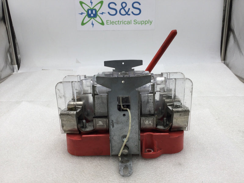 Milbank HD200 200 Amp 600 VAC 7 Jaw Meter Socket Guts Only with Lever Bypass