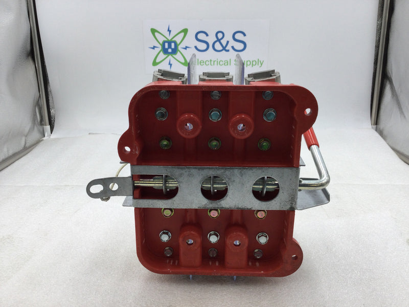 Milbank HD200 200 Amp 600 VAC 7 Jaw Meter Socket Guts Only with Lever Bypass