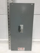 GE General Electric TE100F/S 100 Amp 600V Disconnect Dead Front 17" x 7 7/8"