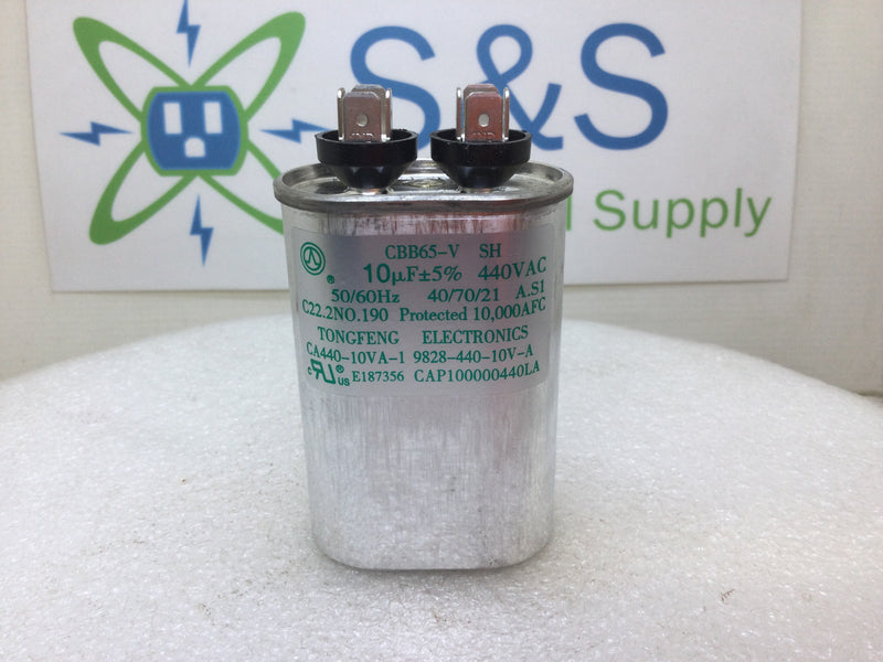 Tongfeng CA440-10VA-1 10MFD +/-5% 440V 50/60Hz Capacitor