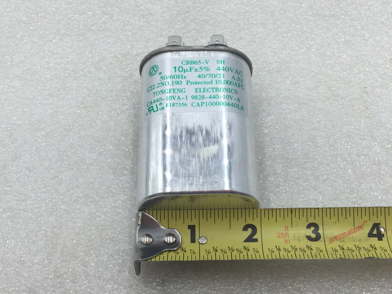 Tongfeng CA440-10VA-1 10MFD +/-5% 440V 50/60Hz Capacitor