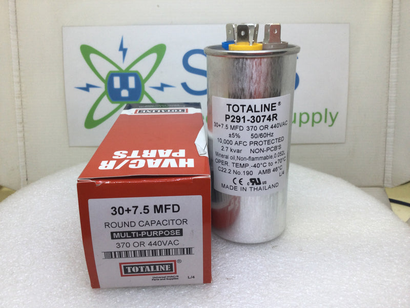 Totaline P291-3074R 30+7.5MFD +/-5% 370/440V 50/60Hz 70c/-40c Capacitor