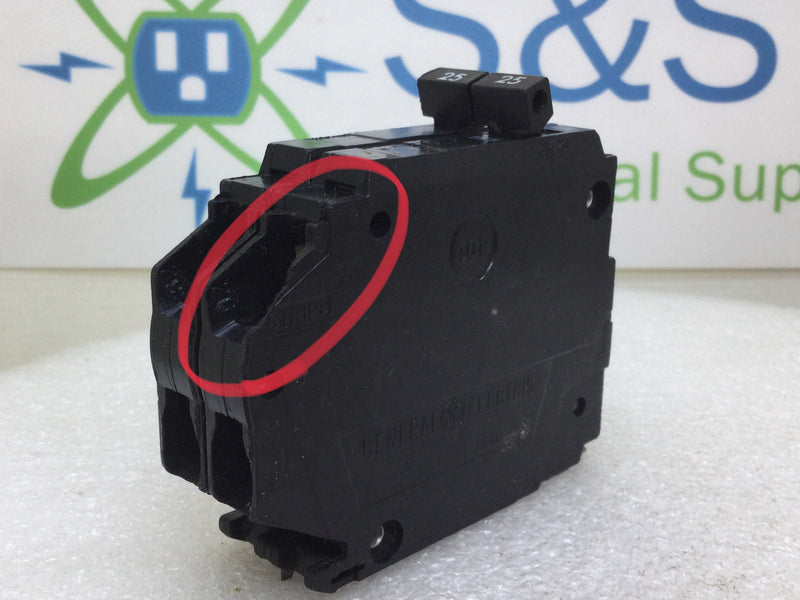 General Electric THQP225 25 Amp 2 Pole 120/240V Circuit Breaker - Cosmetic Flaw
