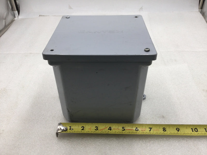 Cantex 5133711 6" x 6" x 6" PVC Junction Box Nema 4X with Screw Top Cover