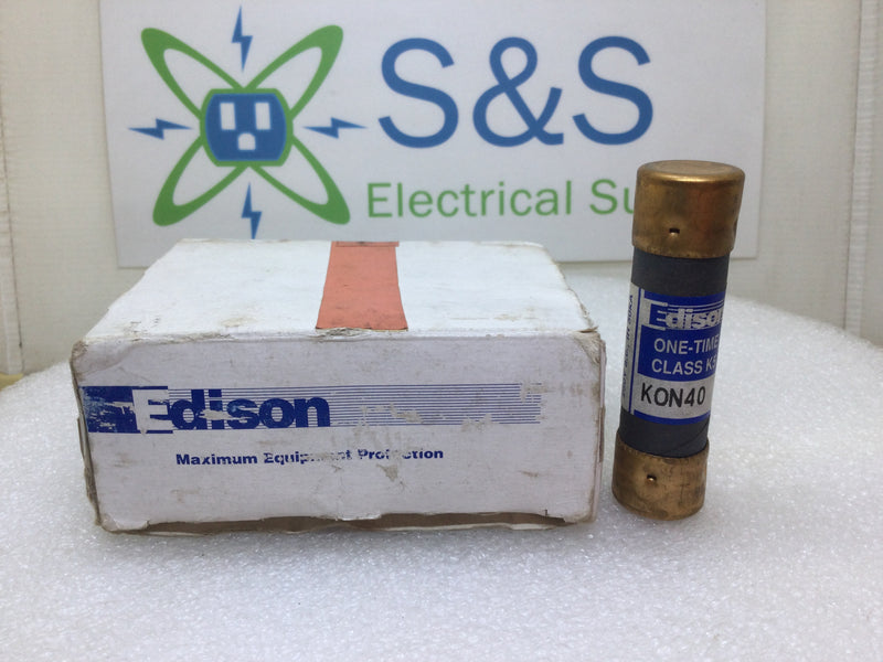 Edison KON40 40 Amp 250V One Time Class K5 Fuse