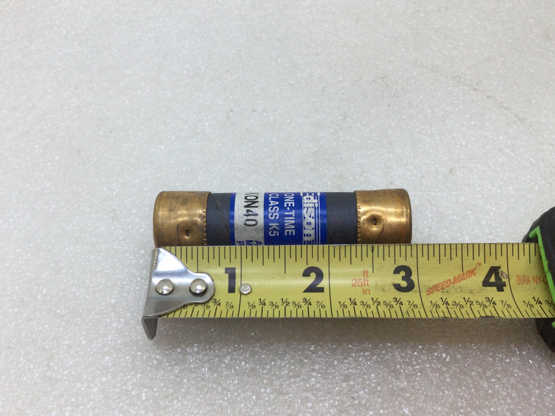 Edison KON40 40 Amp 250V One Time Class K5 Fuse