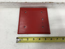 Federal Signal SFL-R Semi-Flush Mounting Plate in Red 6" X 6"