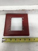 Federal Signal SF-R Semi-Flush Mounting Plate in Red 6" X 6"