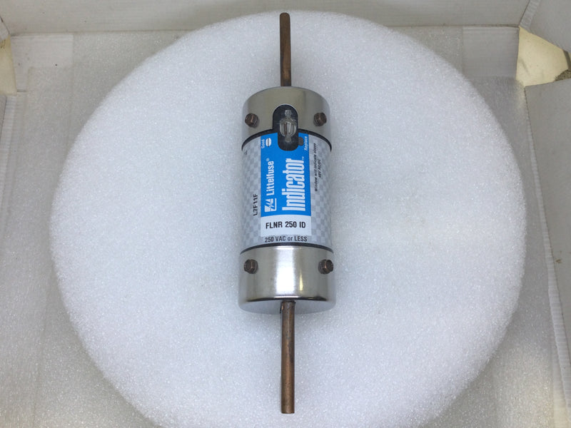 Littelfuse FLNR-250-ID 250 Amp 250V Time Delay Fuse w/ Indicator - Aluminum Cap