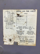 Square D 31053 100A 12S 120/240V Fusible Switch & Fuse Cabinet 22 3/4" x 11 3/4"