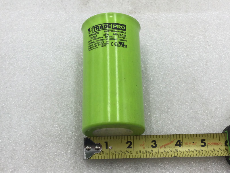 TradePro TP70440U 70MFD +/-6% 440V 50/60Hz Capacitor