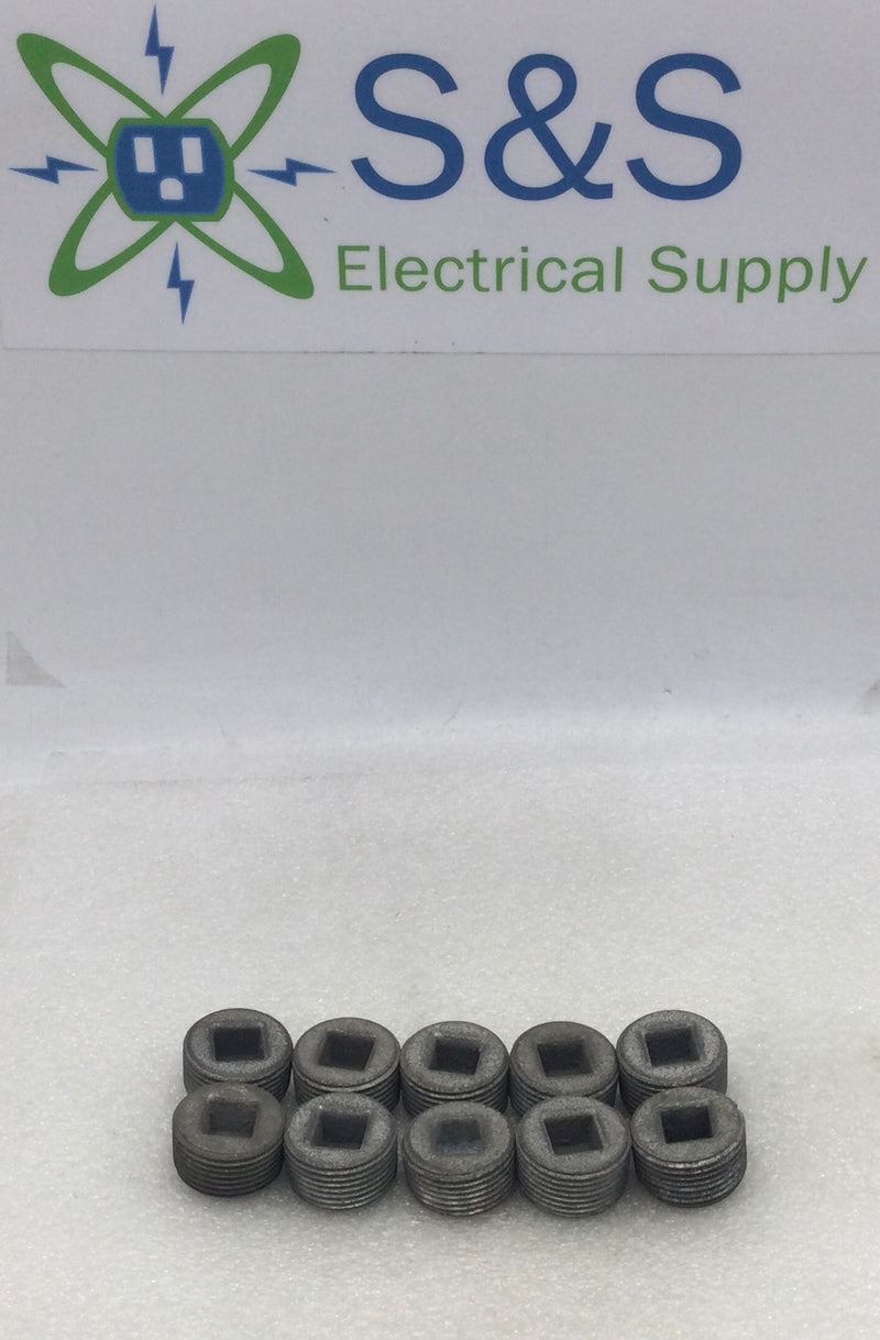 Appleton PLG100R 1" Pipe Recessed Head Close-Up Plug - Lot of 10