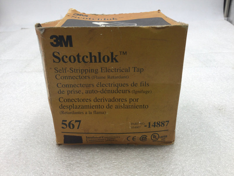 3M Scotchlok 567 Flame Retardant Electrical Tap Connectors - Box of 50