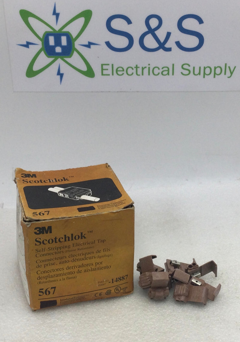 3M Scotchlok 567 Flame Retardant Electrical Tap Connectors - Box of 50