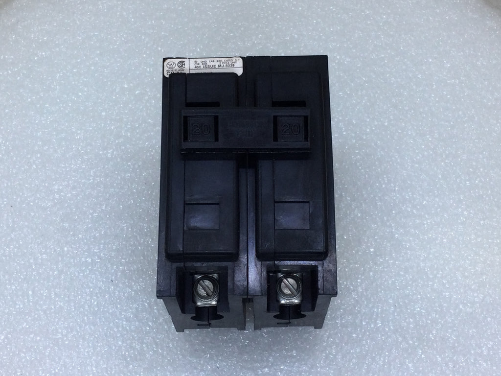 Qbhw2020 Westinghouse QBHW2020 20 Amp 2 Pole 120/240V Bolt On Circuit Breaker