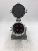 Killark VR20412-S39 200 Amp 4 Wire 4 Pole Industrial Grade Female Pin Receptacle