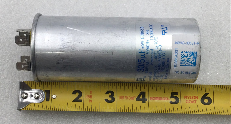Tongfeng CD440-3005R-0 30/5uf+/-6% 440VAC 50/60Hz CBB65B Capacitor