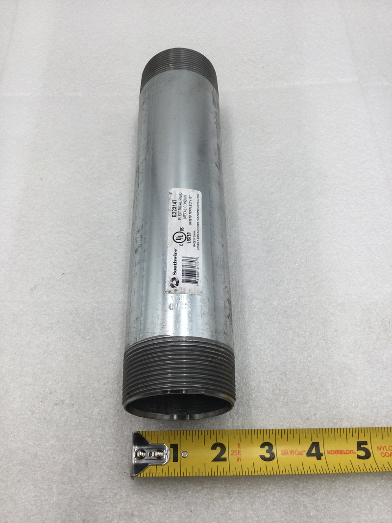 Southwire 645610 Topaz UPC 2" X 10" Rigid NPT Threaded Conduit Nipple