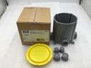 Hubbell PFB1 Scrub Shield 5" Round Plastic Floor Box w/Two 1" & Two 3/4" Inlets