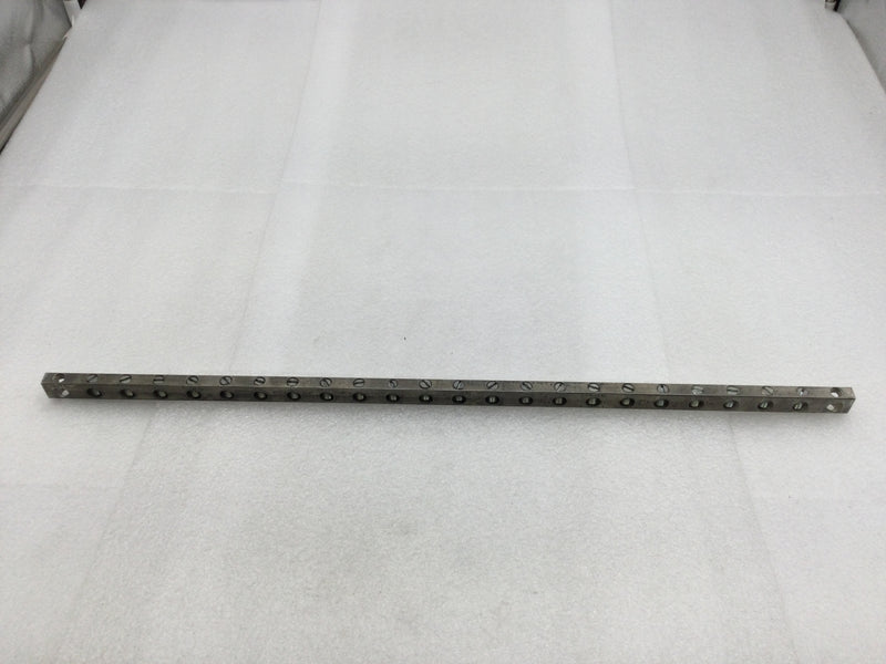 FPE L120-30 24 Position Ground Bar for 14 AWG to 1/0 AWG Wire Sizes 1/2" X 20.5"