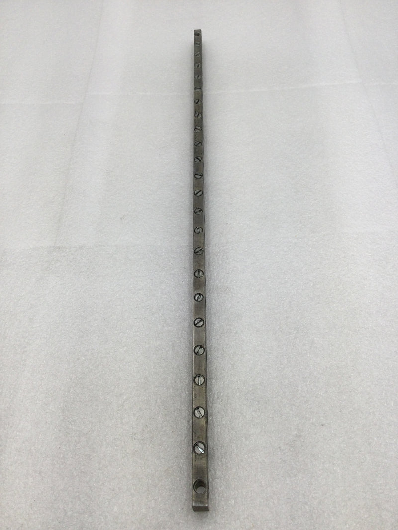 FPE L120-30 24 Position Ground Bar for 14 AWG to 1/0 AWG Wire Sizes 1/2" X 20.5"