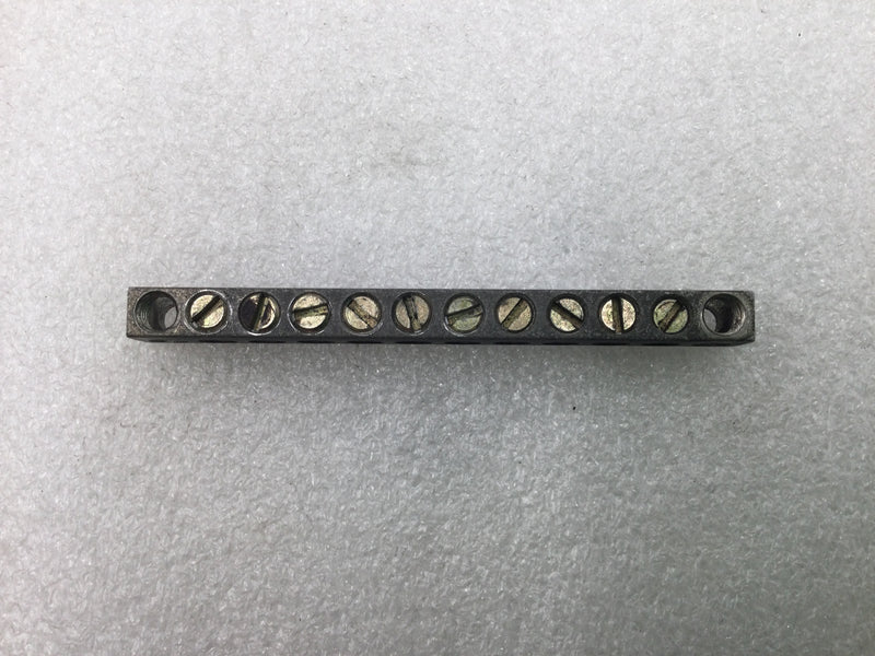12 Position 4-14 AWG Grounding Bar 3 3/4" x 3/8"